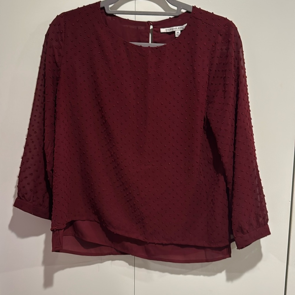 Gorgeous Swiss dot textured blouse- great for work